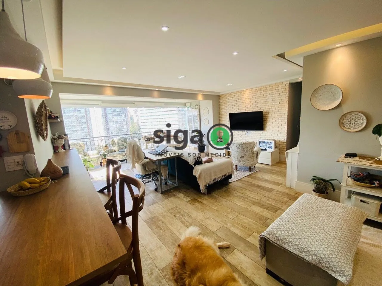 Imagem Apartamento moderno com 3 quartos, varanda integrada e acabamento de alto padrão