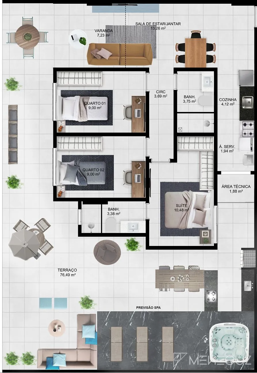 Imagem Apartamento Garden a passos da praia de Itaparica!