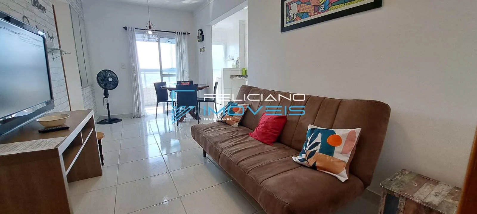 Imagem Apartamento com 1 quarto, Balneário Maracanã, Praia Grande - R$ 340 mil, Cod: 3458