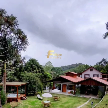 Imagem UM PARAÍSO EM MEIO A MATA ATLÂNTICA. CASA DE CAMPO MODERNA ALTO PADRÃO MOBILIADA COM PORTEIRA FECHADA.