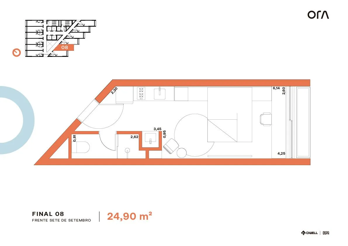 Imagem Studio à venda em Porto Alegre, Centro Histórico, com 1 quarto, 24.9m2