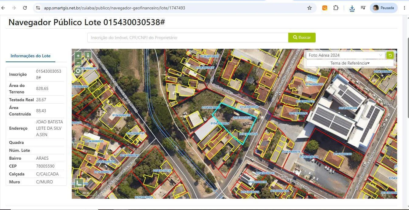 Imagem Terreno Bairro Araés