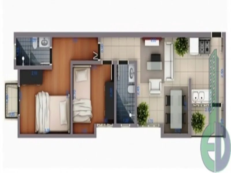 Imagem Edifício Jardim Kyoto Vila Guiomar Santo André-SP, apartamento 2 dormitórios em Santo André SP