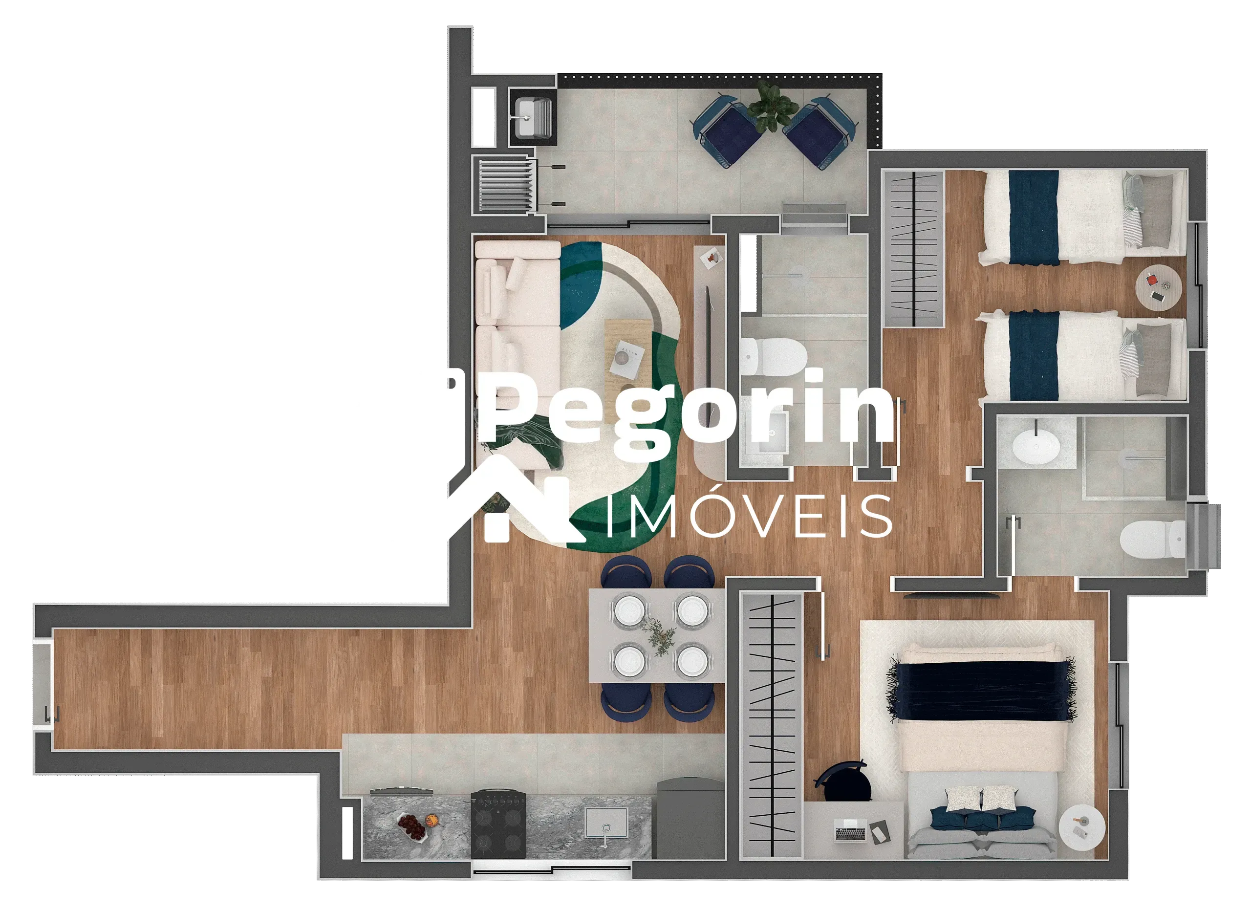 Imagem Apartamento com 02 quartos com suíte no Portão Curitiba