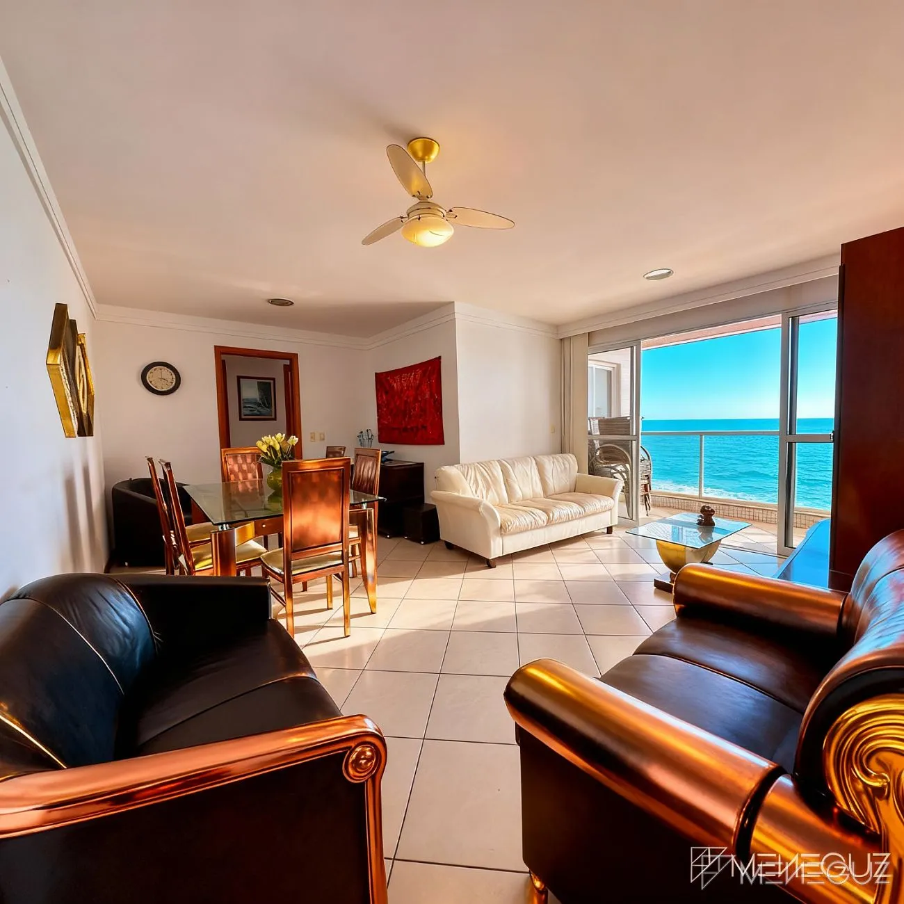 Imagem Apartamento 3 Quartos Mobiliado com Vista Mar na Praia do Morro - Ed. Alibaba