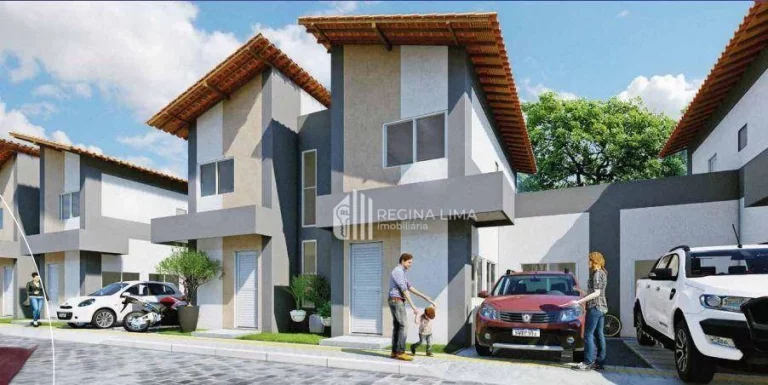 Foto do imóvel LANÇAMENTO: Casa duplex com 2 dormitórios à venda por R$ 167.081,50 - Condomínio MIRTES PARK PRIME - Todos os Santos - Teresina/PI