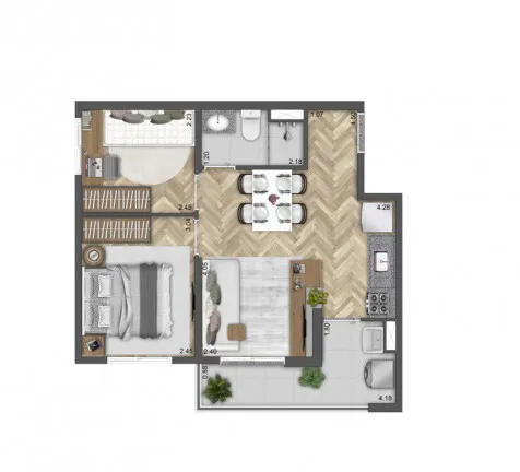 Imagem Apartamento com 2 Quartos à Venda, 44 m² em Vila Brasilândia - São Paulo