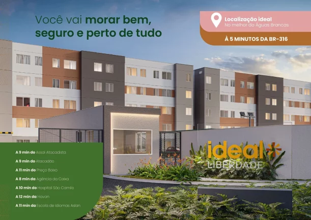 Imagem IDEAL LIBERDADE – Apto 2 Quartos com Lazer Completo em Ananindeua