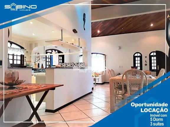 Imagem Casa para locação temporada 2022 - 05 dormitórios 250 m, 03 vagas em Riviera de São Lourenço