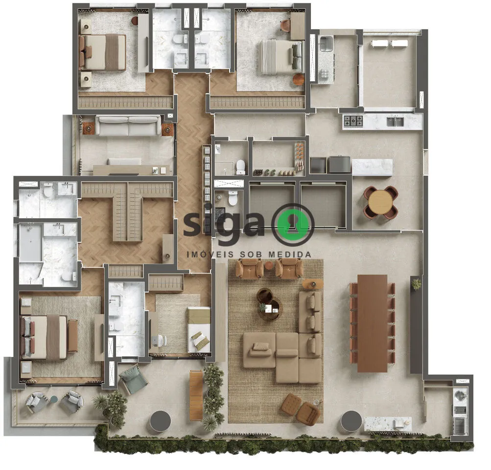 Imagem Apartamento à venda no Paraíso de 300 m² com 4 suítes e 4 vagas em São Paulo