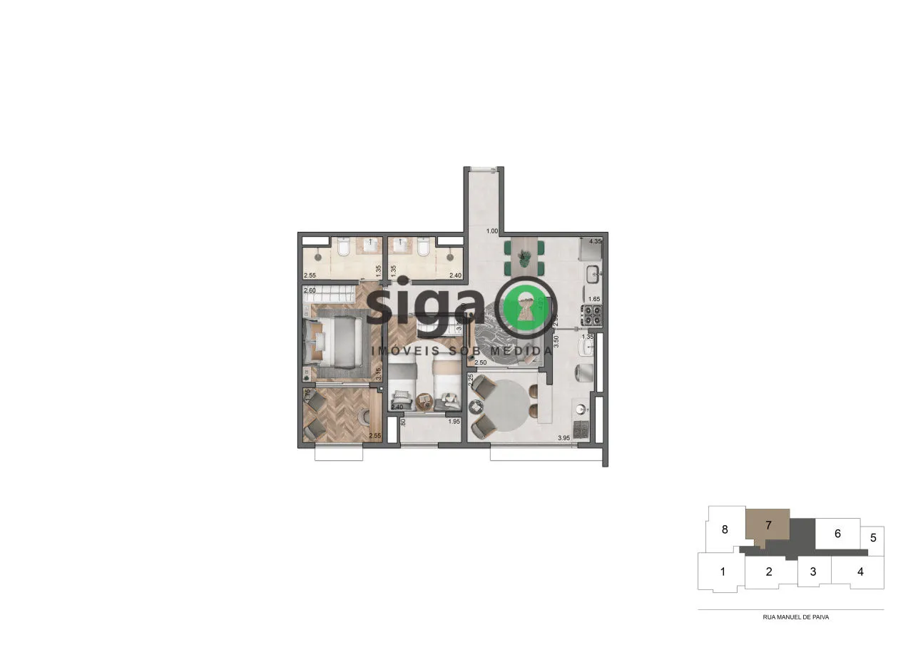 Imagem Apartamento à venda 2 quartos Vila Mariana Piscina coberta e Beach Tenis