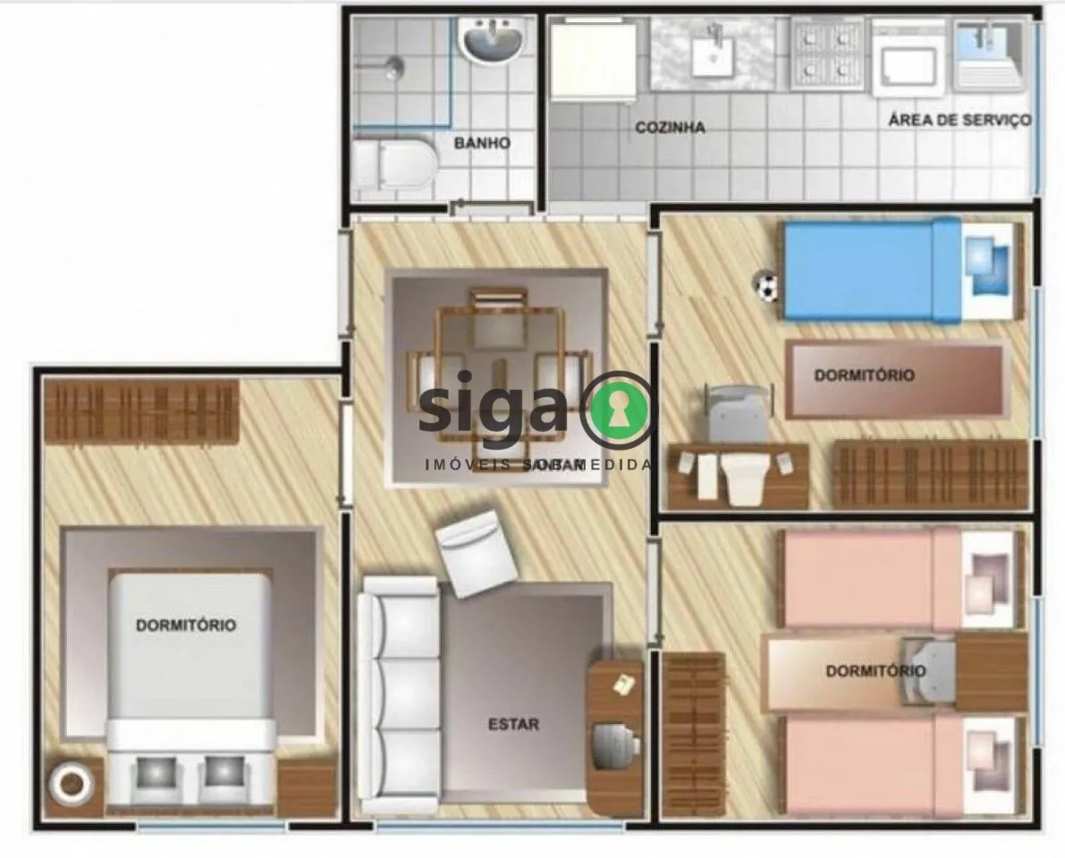 Imagem Apartamento 3 Quartos, 1 vaga de garagem, 66m² á Venda Morumbi no Edifício: MORUMBI LIFE.
