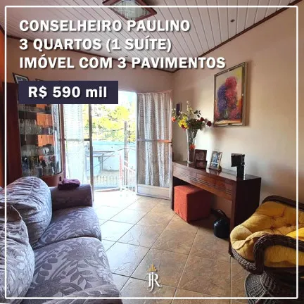Imagem Casa com 3 Quartos à Venda,  em Conselheiro Paulino - Nova Friburgo