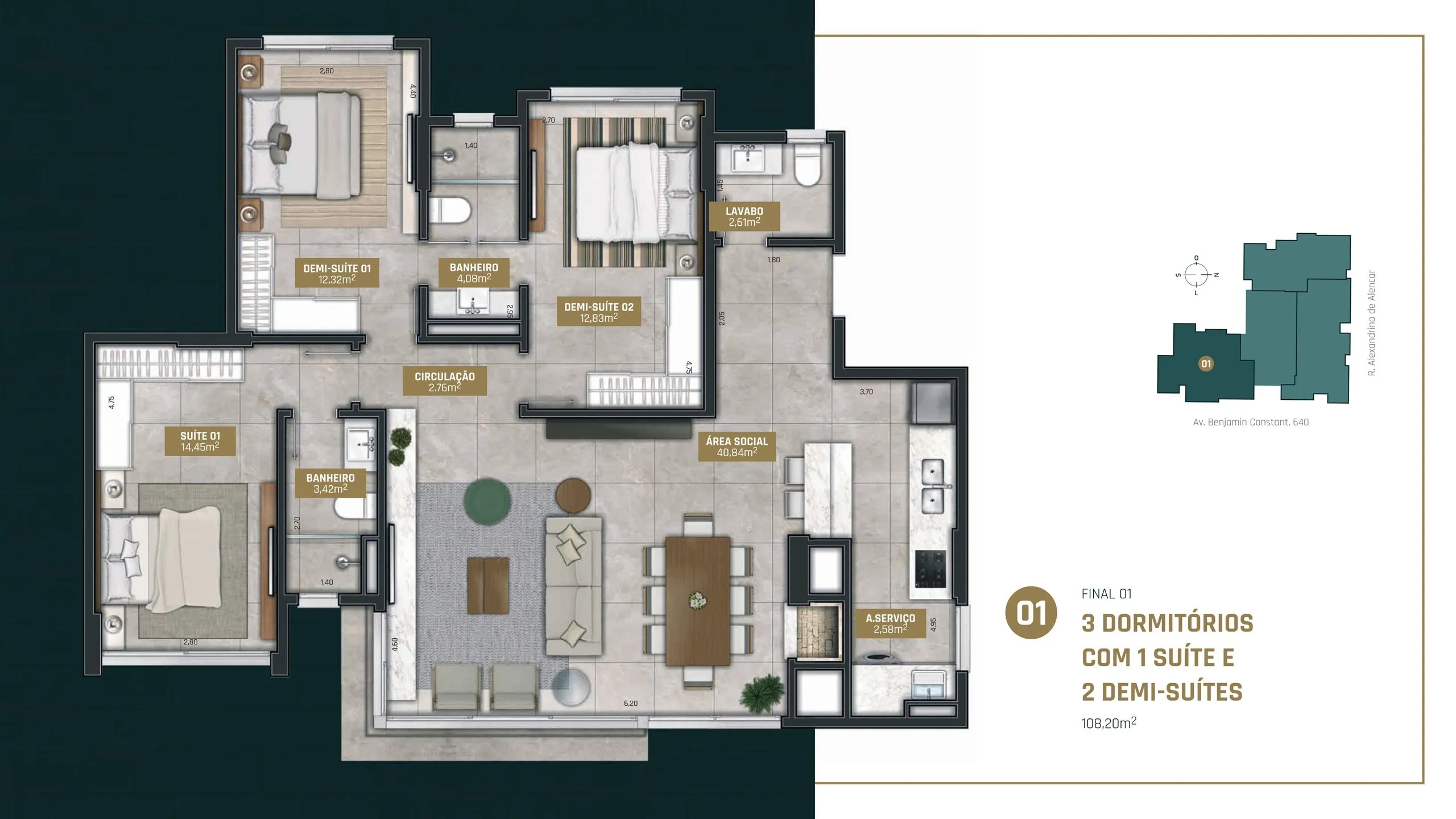 Imagem Apartamento à venda em Torres, Centro, com 3 quartos, 108.2m2