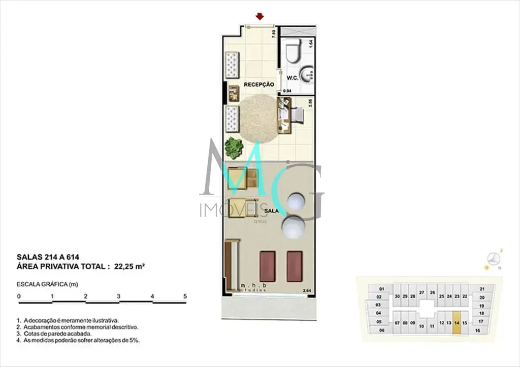 Imagem Sala à venda 1 Vaga 21.9M² Campo Grande Rio de Janeiro - RJ