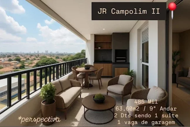 Foto do imóvel Apartamento com 2 dormitórios à venda, 63 m por R$ 485.000 (pode-se negociar a inclusão de planejados e eletrodom.) - Jardim São Carlos - Sorocaba/SP