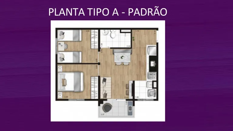 Imagem Apartamento com 2 Quartos à Venda, 43 m²em Taboão - São Bernardo do Campo