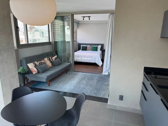 Imagem Imperdível: Apartamento à venda em São Paulo-SP, Cerqueira César 1 quarto, 1 sala, 1 banheiro, 1 vaga de garagem, 46,00 m².