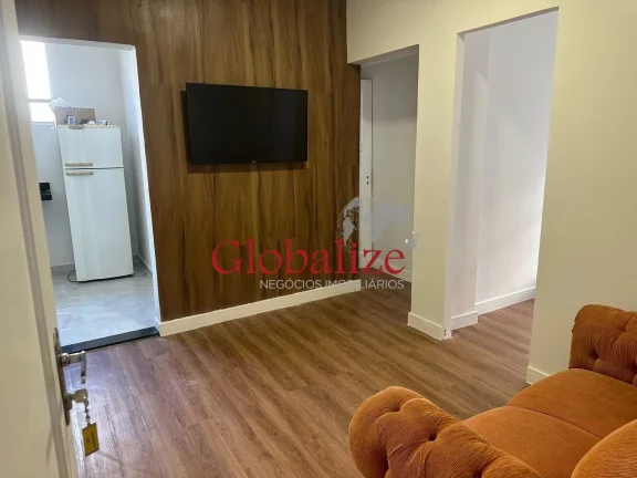 Imagem Apartamento à venda com 55m², 2 quartos, 1 banheiro, vista mar por R$399.000,00 no Embaré em Santos
