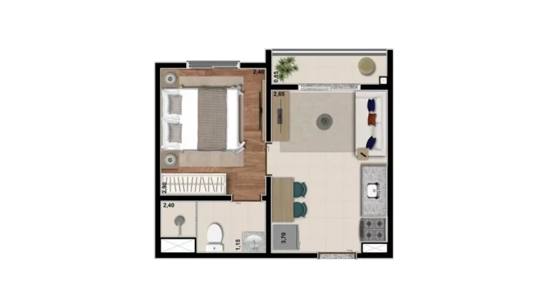 Imagem ORBI SAÚDE - VITTA RESIDENCIAL - Studio de 24m², próximo à Estação Saúde do Metrô, ESCRITURA grátis!