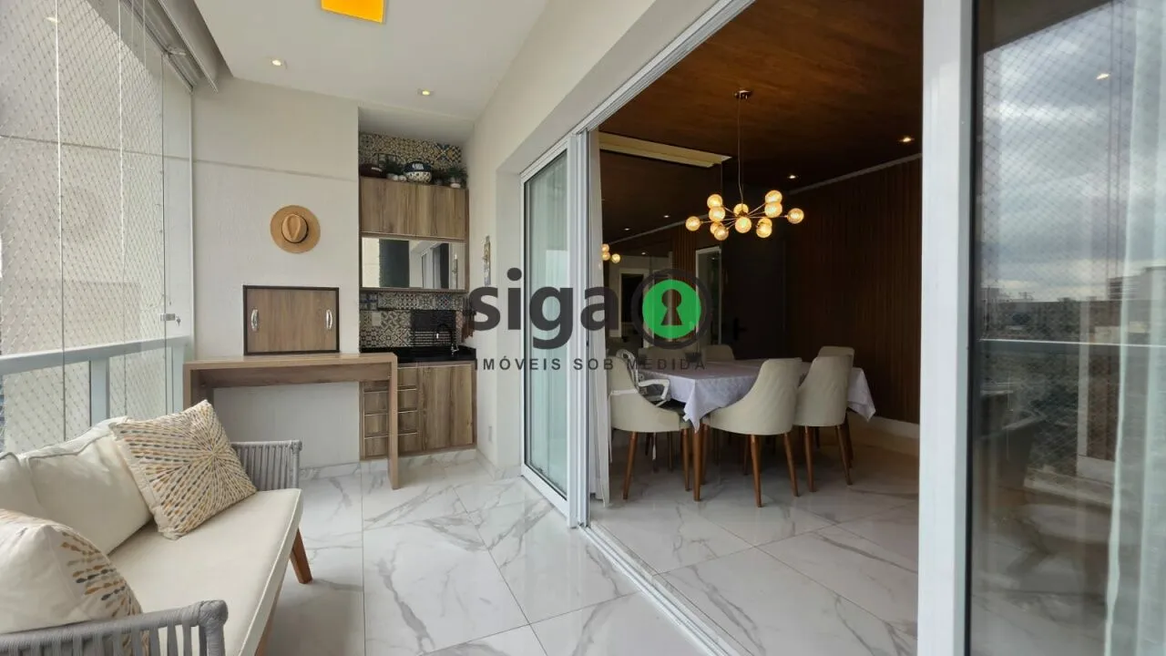 Imagem Apartamento à venda no Brooklin com 117m², 3 suítes, varanda gourmet, andar alto e lazer completo