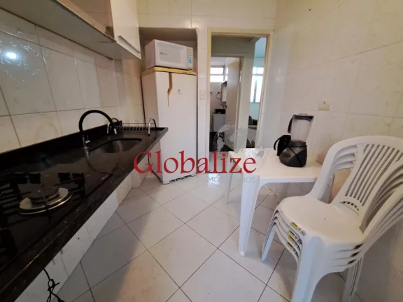 Imagem Apartamento com 60m², 1 quarto, 1 quadra da praia, elevador e portaria por R$420.000,00 na Ponta da Praia em Santos