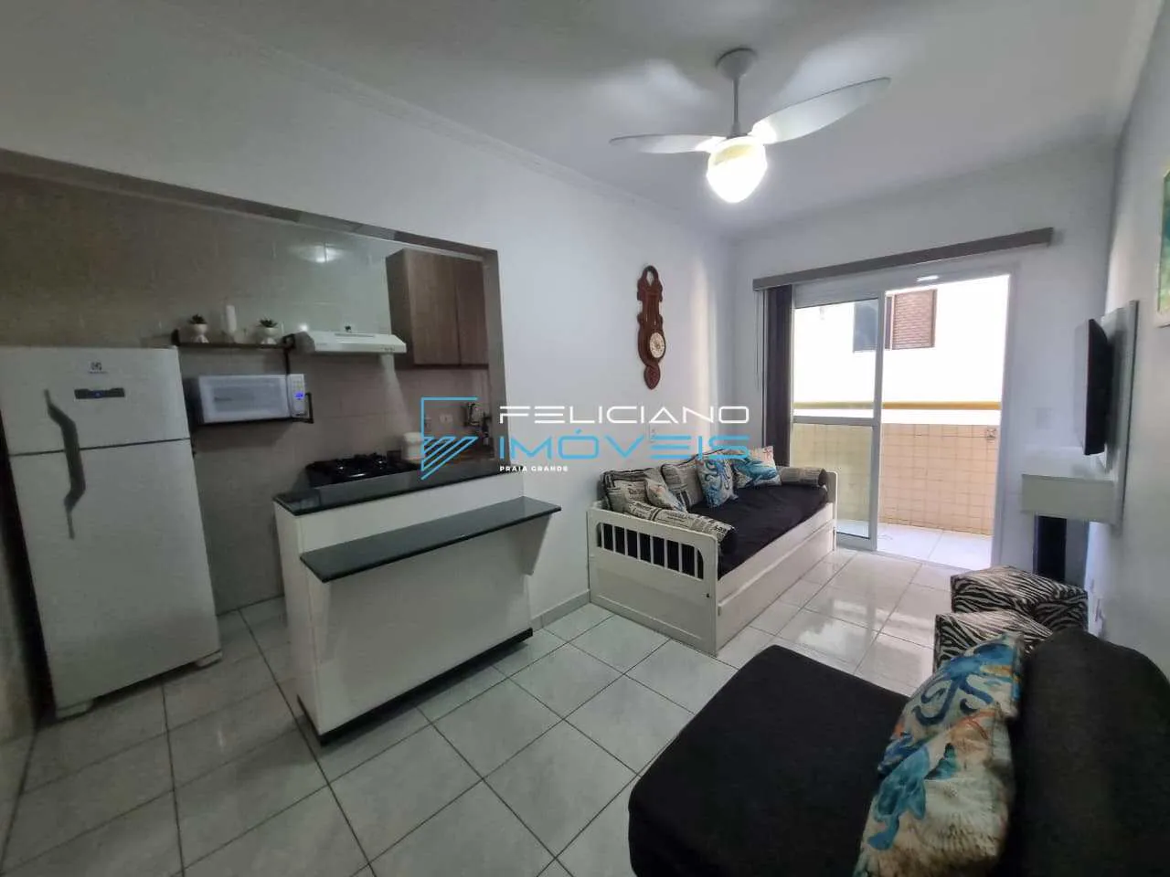 Imagem Apartamento com 1 quarto, Guilhermina, Praia Grande - R$ 355 mil, Cod: 7268