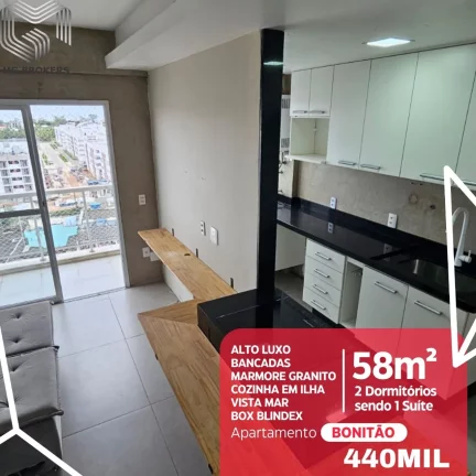 Imagem Apartamento à venda no Recreio dos Bandeirantes, Rio de Janeiro-RJ: 2 quartos, 1 suíte, 1 sala, 2 banheiros, 1 vaga, prédio com lazer