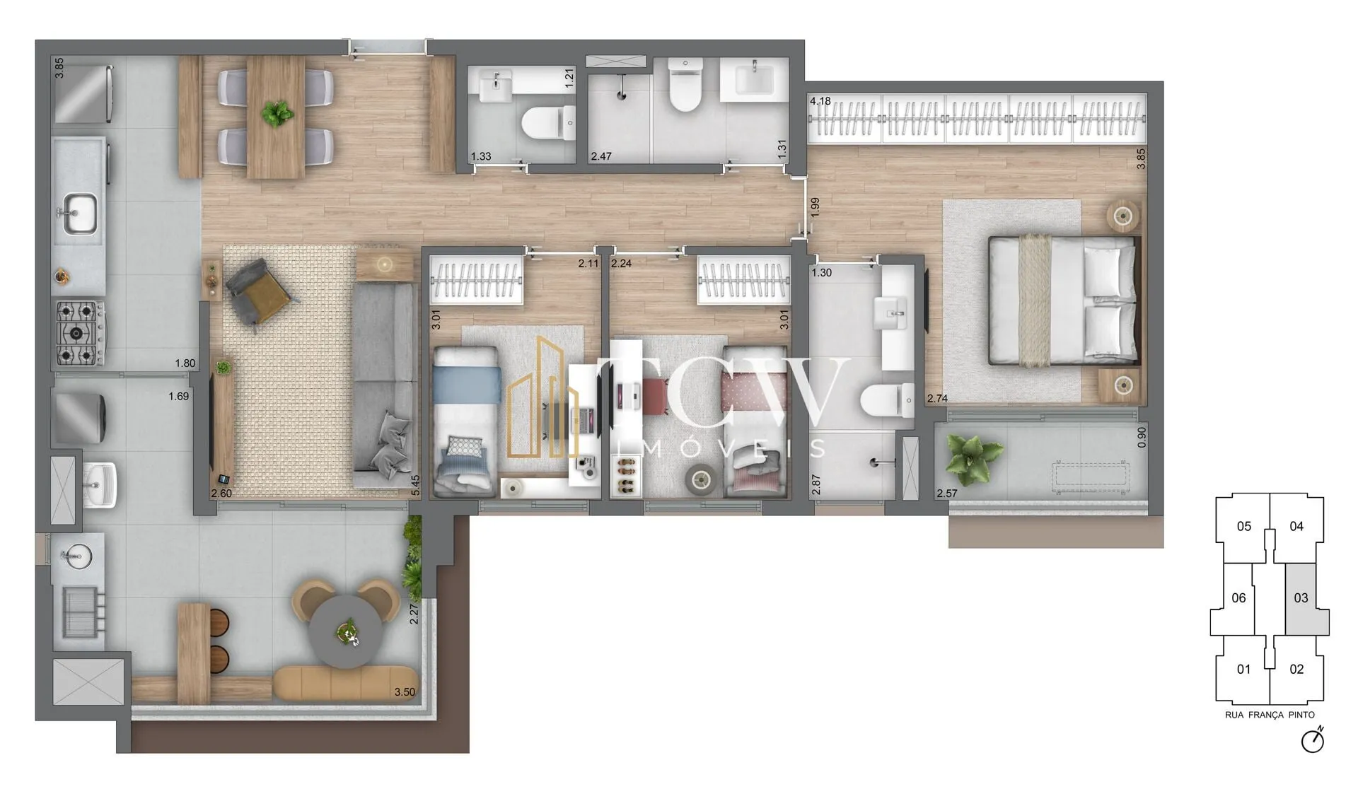 Imagem Apartamento à Venda na Vila Mariana | 3 Suítes | 125 m² | 2 Vagas | São Paulo/SP