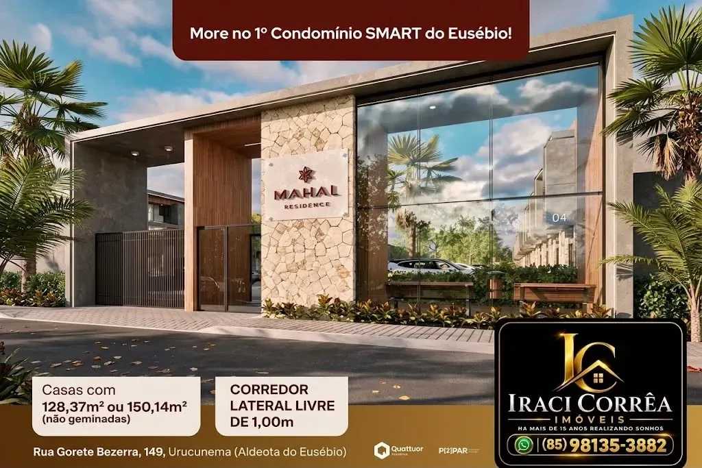 Foto do imóvel Casa de Condomínio com 4 Quartos à Venda, 150,14 m² em Rua Gorete Bezerra, 149 - Urucunema, Eusébio - CE