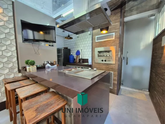 Imagem Apartamento de design elegante no Centro de Guarapari com 3 quartos, suite, área gourmet e 2 vagas de garagem