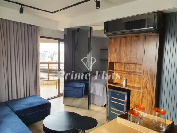 Imagem Flat disponível para locação no Cyrela by Pininfarina no Itaim Bibi, com 49m², 1 dormitório e 1 vaga
