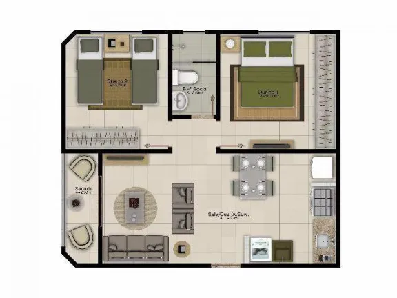 Imagem Apartamento com 2 Quartos à Venda, 49 m² em Tenoné - Belém