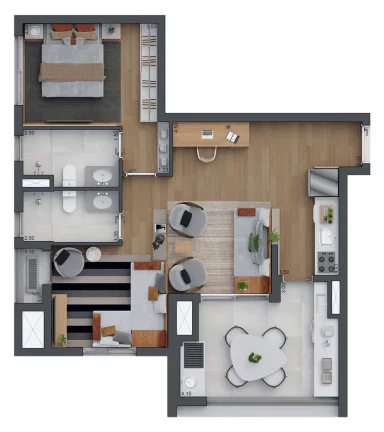 Imagem ZEIT BROOKLIN - SETIN - Studio de 25 (NR) a Aptos de 86m², em localização estratégica do Brooklin!