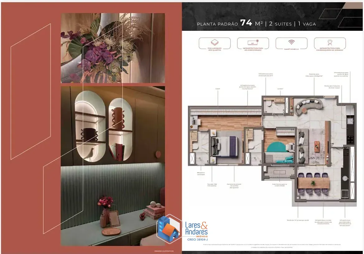 Imagem Apartamento garden para venda em Santo Amaro com 3 quartos, sendo 1 suíte, 159m²
