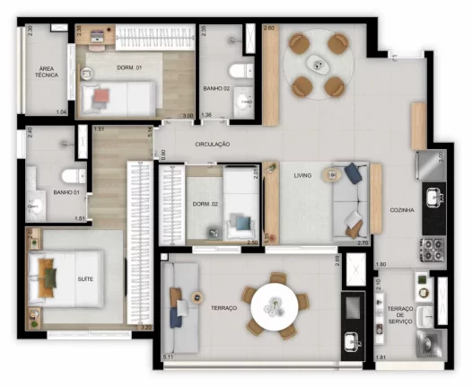 Imagem QUADRA DIÁLOGO HOME CLUB - DIÁLOGO - Apto de 72m², ótima localização, a 350m do Metrô Oratório!