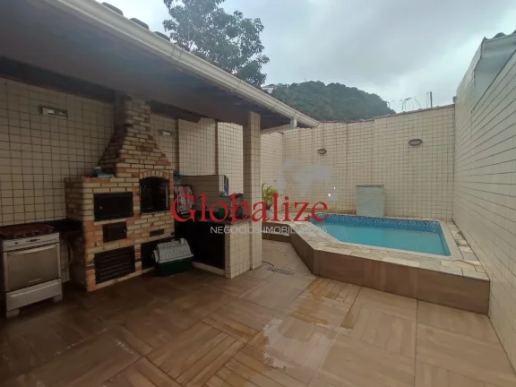 Imagem Sobrado duplex com 3 dormitórios, piscina, espaço gourmet e churrasqueira no bairro Campo Grande em Santos por R$ 1.060.000,00
