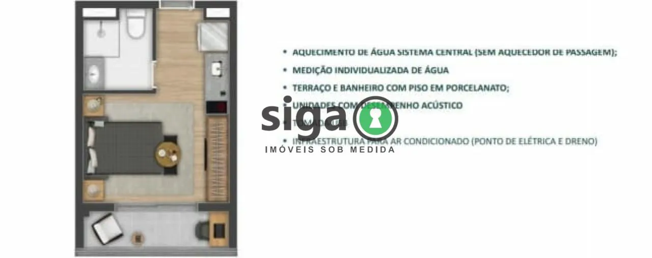 Imagem Studio á venda 24m² localizado no Brooklin/SP