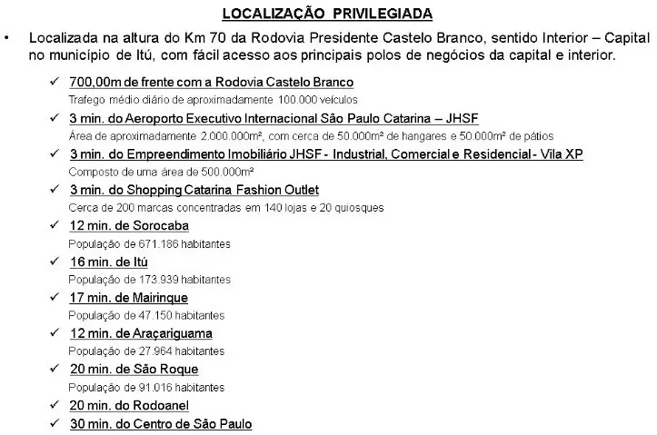 Imagem Oportunidade imperdível: Área Industrial à venda em Itu-SP, bairro City Castello, 212.000,00 m² de terreno!