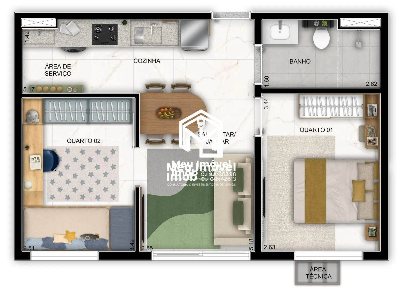 Imagem Now 29 APTO 2 Quartos 1 Vaga 46m² Ceilândia/DF