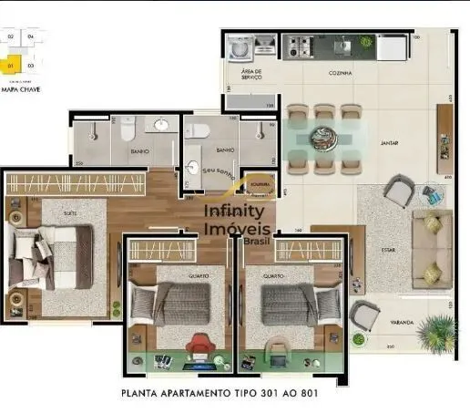 Imagem RESIDENCIAL MARC CHAGALL - Apartamento Alto Padrão em Manacás, Belo Horizonte/MG