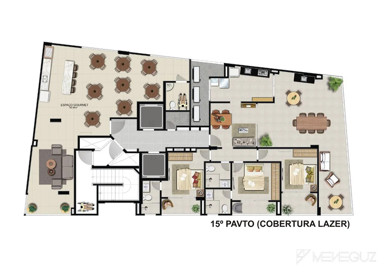 Imagem Empreendimento, lançamento na Praia do Morro, com apartamentos de 2 quartos a venda de frente para avenida paris, com vista para o mar