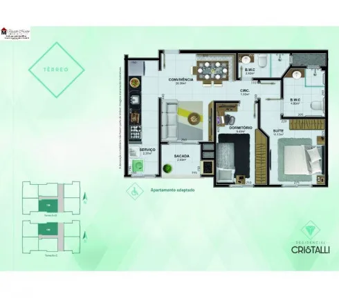 Imagem Apartamento com 2 Quartos à Venda, 65 m² em Presidente Vargas - Içara