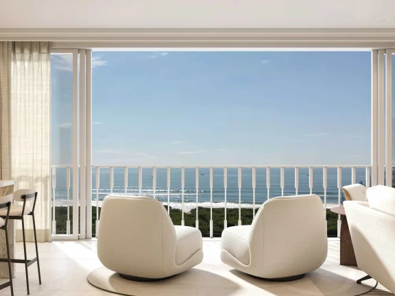 Imagem Apartamento frente mar com 3 suítes e 2 vagas de garagem no Centro de Navegantes/SC