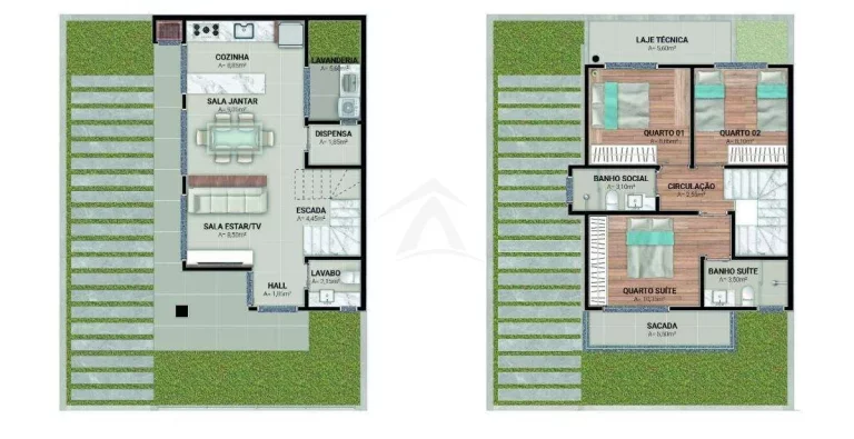 Imagem SOBRADO NOVO, 02 QUARTOS + SUITE, BAL CAMBIJU