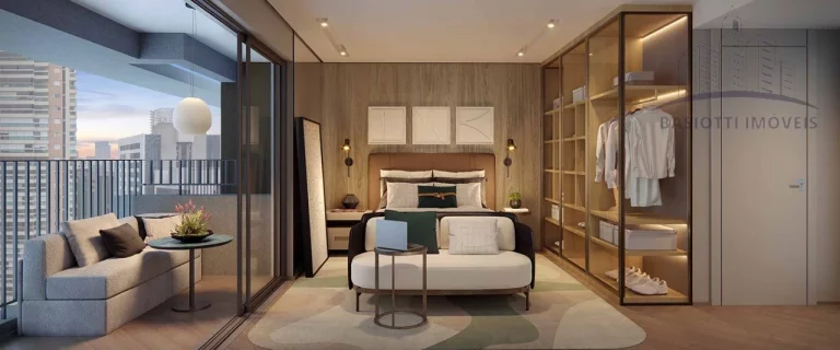 Imagem Studio de Luxo no Brooklin Paulista, Alto Padrão de Acabamento, unidades residenciais e não residenciais com serviços de moradia
