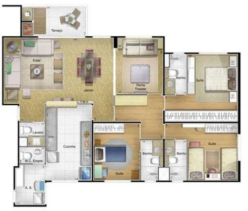 Imagem Apartamento com 4 Quartos à Venda, 123 m² em Parque Rural Fazenda Santa Cândida - Campinas