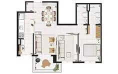 Imagem Apartamento com 2 Quartos à Venda, 63 m² em Marapé - Santos