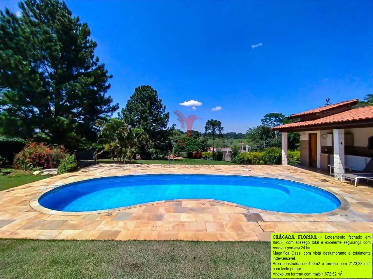 Imagem VENDO Magnífica Casa plana em Itu/SP, com piscina , vista deslumbrante e sossego total
