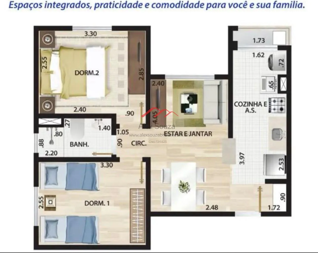 Imagem Apartamento para Venda em Paulínia, João Aranha, 2 dormitórios, 1 banheiro, 1 vaga